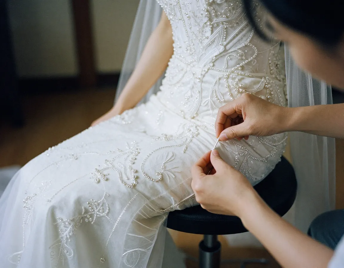 Wedding dress alterations and fitting